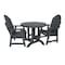 Highwood Usa Hamilton 3pc Round Outdoor Patio Furniture Dining Set AD-DNA36-FBE - alternate 1